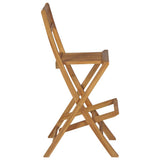 43806 Folding Outdoor Bar Stools 2 pcs Solid Teak Wood