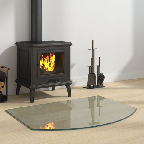 ZNTS Fireplace Glass Plate 80x60 cm 324152