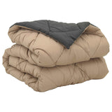 Full Year Duvet Anthracite and Taupe 155 x 220 cm Microfiber 42025543