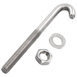 Anchored J-Bolt w/Nut and Washer M8x100 mm 25 Sets 144513