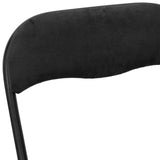 Folding Chair 8 pcs Black 48 x 44 x 78 cm Velvet 42029069
