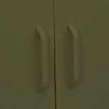Storage Cabinet Olive Green Steel 80x35x101.5 cm 336153