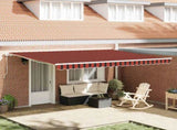 Retractable Awning Orange and Brown 450 x 300 x 165 cm 3330875