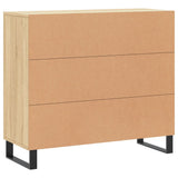 Sideboard Sonoma Oak 90x34x80 cm Engineered Wood 828135