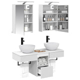 Bathroom Cabinet Set 5 pcs White Engineered Wood 3406279