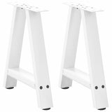 ZNTS Coffee Table Legs A-Shaped 2 pcs White 50x cm Steel 4012833