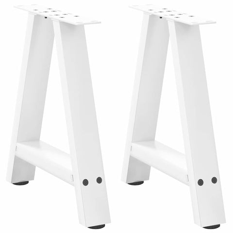 ZNTS Coffee Table Legs A-Shaped 2 pcs White 50x cm Steel 4012833