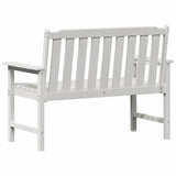 Garden Bench with Cushion White 120 x 59 x 88cm HDPE 42006601