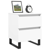 Bedside Cabinet White 40x35x50 cm Engineered Wood 826892