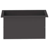 Garden Planter with LED Black 30 x 60 x 30 cm Steel 8008084