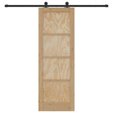 Sliding Door ORKDAL Brown 73.5 x 211 cm Solid Pine Wood 3333468