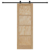 Sliding Door Manual ORKDAL Natural and black 73.5 x 211 cm 3333468