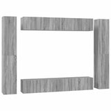 10 Piece TV Cabinet Set Grey Sonoma Engineered Wood 3120249