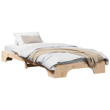 Bed Frame Natural 80 x 200 cm Solid Pine Wood 872881