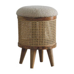 Cream Boucle Larissa Footstool IN3460