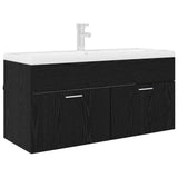 Sink cabinet with Storage with Door Black Oak Engineered Wood 880443