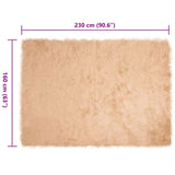 Faux Sheepskin Rug TAFALLA Beige 160 x 230 cm Polyester 42021484