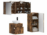 Bathroom Furniture Set 4 pcs Smoked Oak 3407467