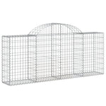 Arched Gabion Baskets 12 pcs 200x30x80/100 cm Galvanised Iron 3146099