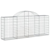 Arched Gabion Baskets 12 pcs 200x30x80/100 cm Galvanised Iron 3146099