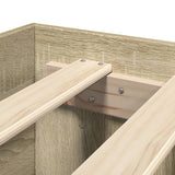 Bed Frame Sonoma Oak Engineered Wood, Plywood 120x200 cm Storage 3295662
