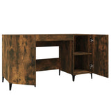 Desk Smoked Oak 140x50x75 cm Engineered Wood 817552