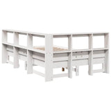 Bookcase Bed without Mattress White 120x200 cm Solid Wood Pine 3324425