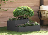 Garden Planter Black 60 x 60 x 50 cm Cold-rolled Steel 873571