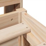 Bed Frame without Mattress 135x190 cm Double Solid Wood Pine 3323392