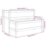 Planter Grey 110x84x75 cm Solid Wood Pine 822264