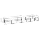 Dog Kennel Black 14 m Steel 3082114
