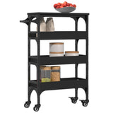 Kitchen Trolley Black 53x20x76 cm Engineered Wood 842351