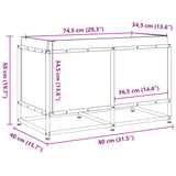 ZNTS Garden Planter 80x40x50 cm Solid Wood Pine 847028