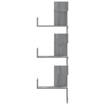 ZNTS Wall Corner Shelf Grey Sonoma 45x45x147 cm Engineered Wood 852641