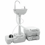 Camping Toilet 2 pcs Grey and White 50.5 x 33 x 103 cm 42001433