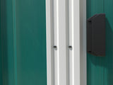 7 x 5ft Galvanised Metal Shed, with Sliding Door - Green T3398P314177