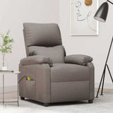 Massage Chair Taupe Fabric 342466