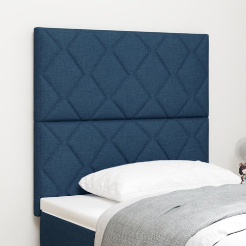 ZNTS LED Headboard Diamond Blocks Design Blue 100 cm Fabric 3338507