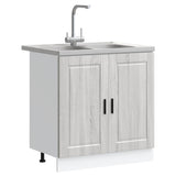 Sink Base Cabinet with Door Porto 2 pcs Grey 80 x 46 x 84.5 cm 3315027