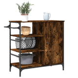 Kitchen Trolley Smoked Oak 87.5x38.5x84.5 cm Engineered Wood 842388
