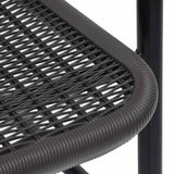 Garden Chair Set of 8 Black Plastic rattan, steel Stackable 3107705