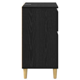 Sideboard with Drawer Black Oak 60 x 35 x 70 cm Engineered Wood 881211