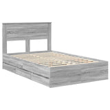 Bed Frame with Drawer Grey Sonoma 120 x 200 cm Engineer Wood 3409867