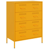 Sideboard Mustard Yellow 68x39x89 cm Steel 842985