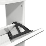 Shoe Cabinet with Mirror 5-Layer High Gloss White 63x17x169.5 cm 3228282