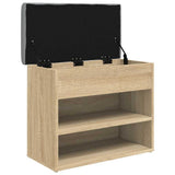 Shoe Bench Sonoma Oak 62x32x50 cm Engineered Wood 835098