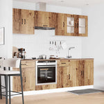 ZNTS 8 Piece Kitchen Cabinet Set Kalmar Old Wood Engineered Wood 3314829