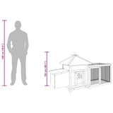Chicken Coop Brown Solid firwood, plywood, galvanised steel Large 170220