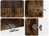 5 Piece LED TV Cabinet Smoked Oak Engineered Wood 3416845