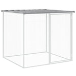 Chicken Cage with Roof Light Grey 1003x98x90 cm Galvanised Steel 3189058